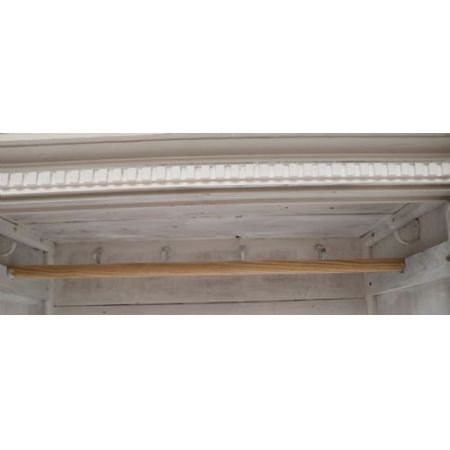 Original antiker französischer Kleiderschrank lackiert weiß 1910