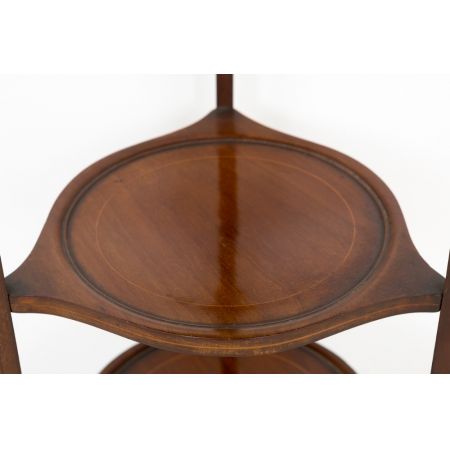 Antiker englischer Sheraton Revival Mahagoni Kuchenständer 1890