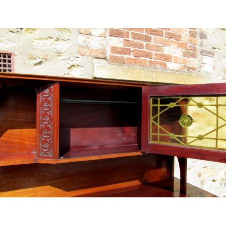 Edwardianisches Art Nouveau Nussbaum Sideboard original antik 1900