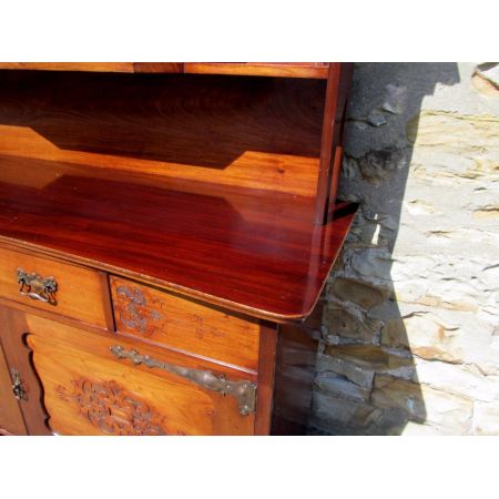 Edwardianisches Art Nouveau Nussbaum Sideboard original antik 1900
