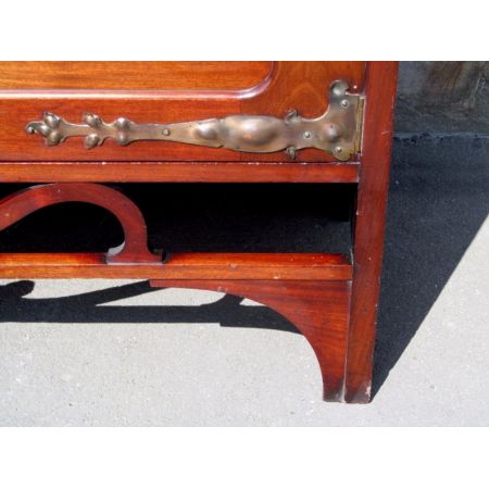 Edwardianisches Art Nouveau Nussbaum Sideboard original antik 1900