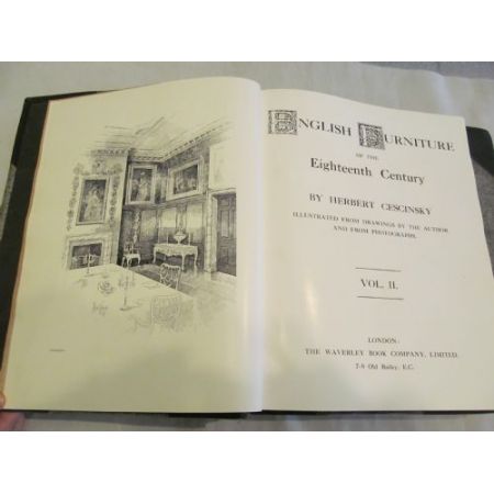 Englische Bücher Möbelkunde drei Stück original antik 1920