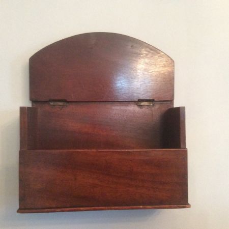 Antike englische Mahagoni Kerzenbox Kerzenkasten 1850