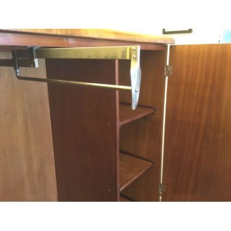 Original antiker englischer Art Deco Kleiderschrank Nussbaum 1930