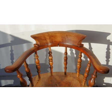 Viktorianischer original antiker Stuhl Esche Buche Captains Chair englisch 1850