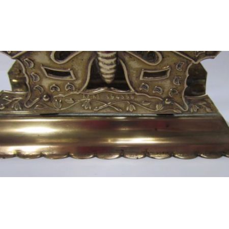 Englischer Antiker Viktorianischer Briefständer original Messing Schmetterling 1890