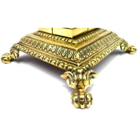 Antikes viktorianisches Messing Tintenfass Schornstein original englisch 1860