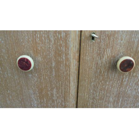 Antiker englischer Eichen Kleiderschrank im Heals Style gekalkt original 1910