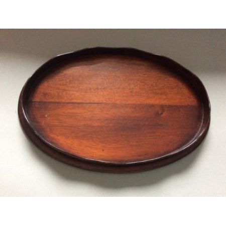Ovales antikes englisches Mahagoni Tablett original viktorianisch 1850
