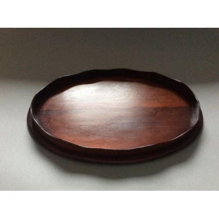 Ovales antikes englisches Mahagoni Tablett original viktorianisch 1850