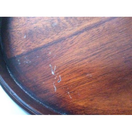 Ovales antikes englisches Mahagoni Tablett original viktorianisch 1850