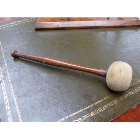 Original antiker Messing Dinner Gong Eiche englisch 1850