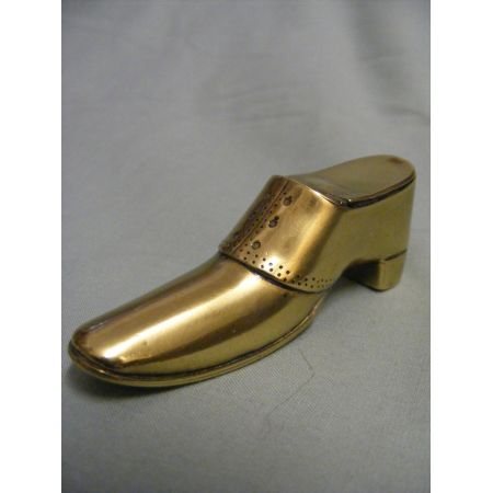 Edwardianische Antike Englische Schnupftabak Dose Messing Schuh 1890