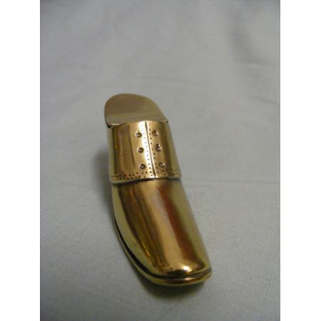 Edwardianische Antike Englische Schnupftabak Dose Messing Schuh 1890