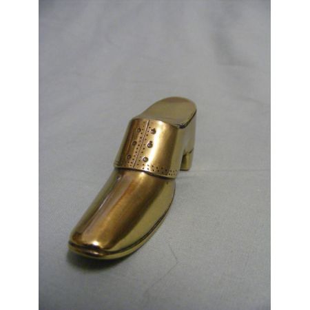 Edwardianische Antike Englische Schnupftabak Dose Messing Schuh 1890