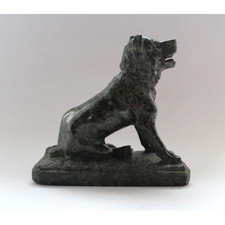 Englische Antike Skulptur des Hundes von Alcibiades 1850