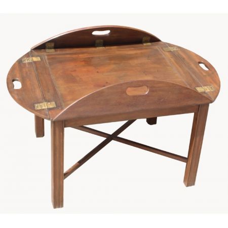 Schöner original viktorianischer Mahagoni Butlers Tray Tisch antik 1850