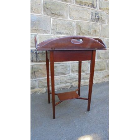 Edwardianischer Antiker Mahagoni Butlers Tray Tisch 1890