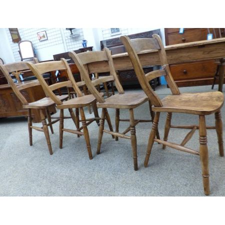 Englischer Antiker Satz von 4 Stühlen ca. 19.JH