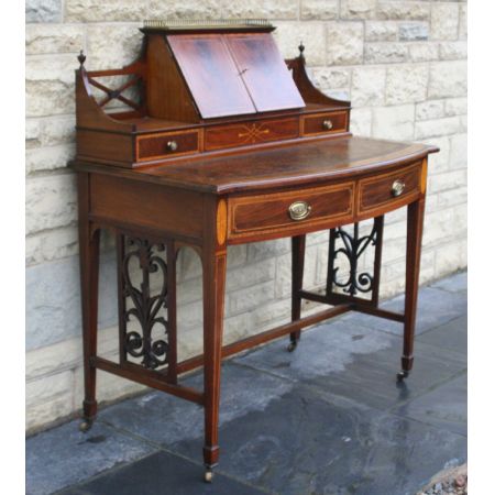 Original Antiker Englischer Edwardianischer Damen Schreibtisch ca. 1900