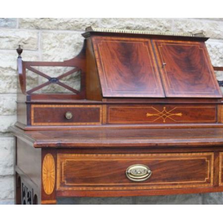 Original Antiker Englischer Edwardianischer Damen Schreibtisch ca. 1900