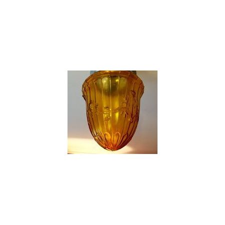 Edwardianische Braunglas Laterne original antikca. 1900
