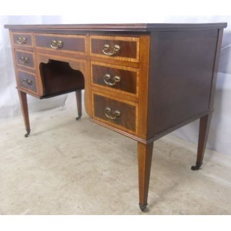 Edwardianischer Mahagoni Schreibtisch original antik England 