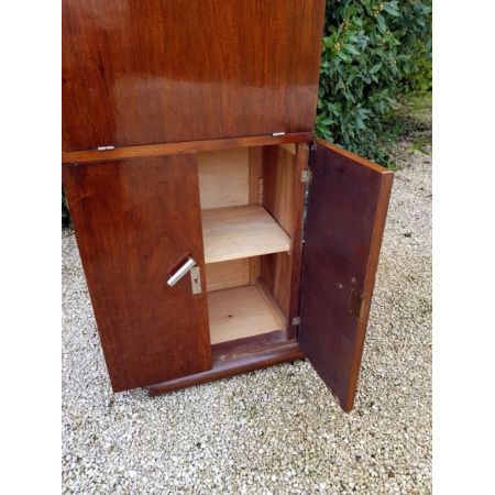 Antikes original französisches Nussbaum Sideboard Cocktailschrank 1930