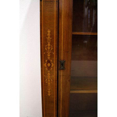 Feines antike viktorianische kleine Vitrine Nussbaum England 1880