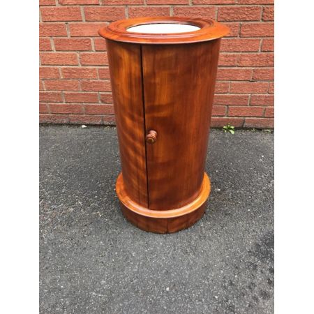 Viktorianischer Nussbaum Nachtschrank antik Marmor englisch 1850