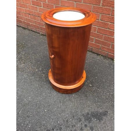 Viktorianischer Nussbaum Nachtschrank antik Marmor englisch 1850