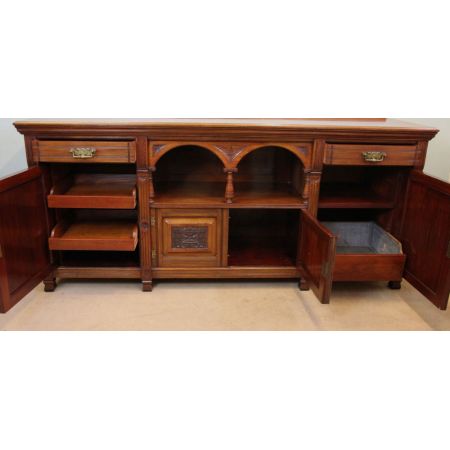 Original antikes viktorianisches Mahagoni Sideboard englisch 1850