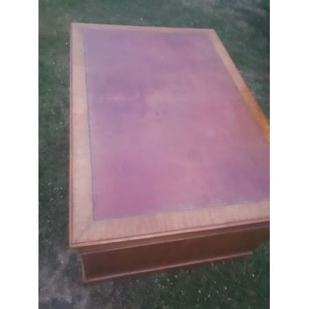 Stilvoller antiker englischer massiver Mahagoni Schreibtisch Pedestal Desk 1910