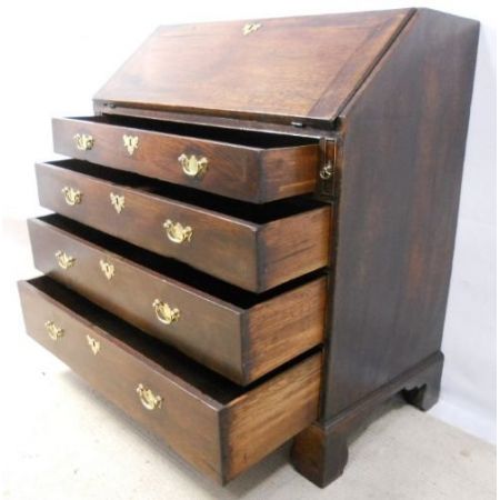 Georgianischer original antiker Sekretär Eiche englisch 1700