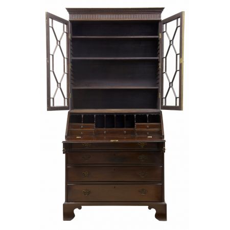 Sehr guter viktorianischer englischer Mahagoni Bücherschrank Sekretär antik 1800