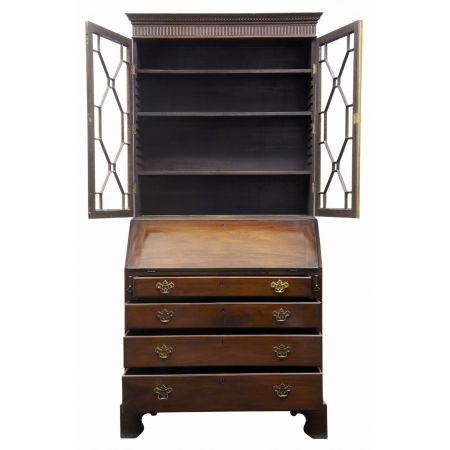 Sehr guter viktorianischer englischer Mahagoni Bücherschrank Sekretär antik 1800