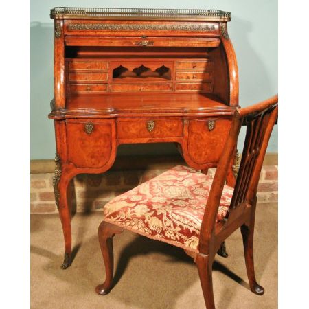 Englischer Antiker Nussbaum Sekretär 1890