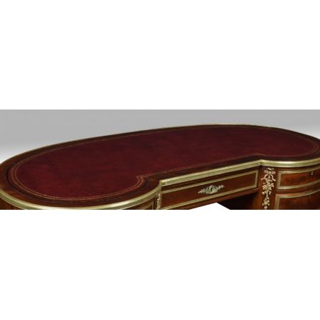 Edler antiker Mahagoni Empire Schreibtisch Nierenform England 1900