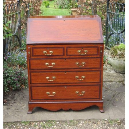 Sehr schöner antiker Satinholz Mahagoni Sekretär England circa 1900