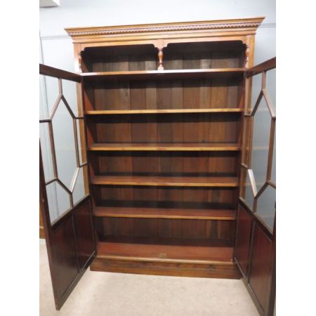 Viktorianischer Mahagoni Bücherschrank aus England antik ca 1900