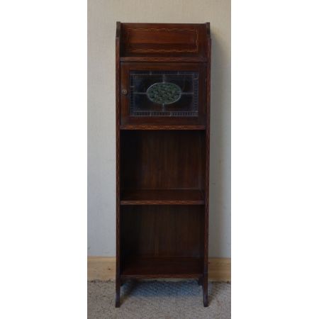 Schlanker original antiker Edwardianischer Mahagoni Bücherschrank Liberty Stil 1890