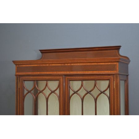 Edwardianische original antike Mahagoni Vitrine England 1900