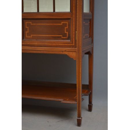 Edwardianische original antike Mahagoni Vitrine England 1900