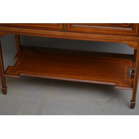 Edwardianische original antike Mahagoni Vitrine England 1900