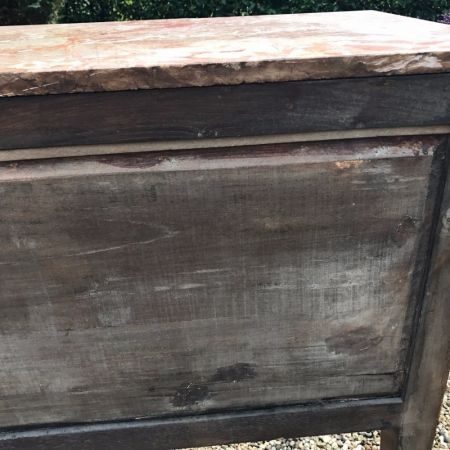 Französische Nussbaum & Kingwood Kommode antik Marmor 1860