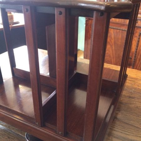 Original antikes Mahagoni Revolving Bookcase Tisch England 1890