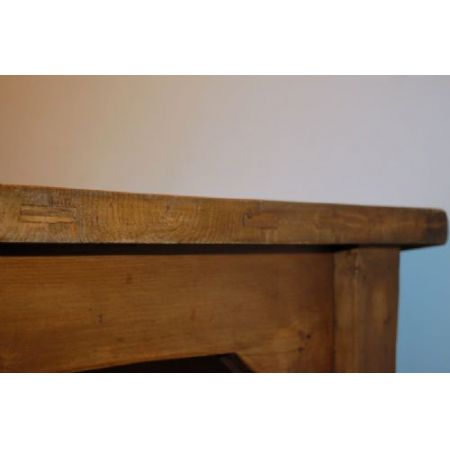 Antiker englischer Kiefern Esstisch Weichholz 1920