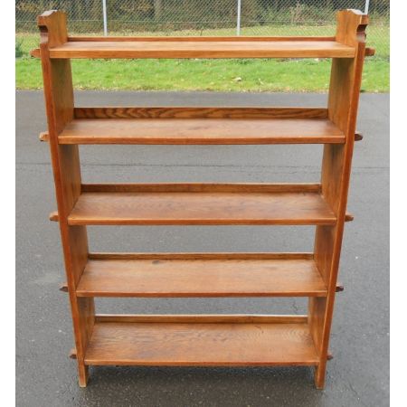 Antikes offenes Arts & Crafts Eichen Bücherregal England 