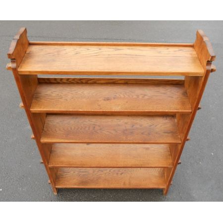 Antikes offenes Arts & Crafts Eichen Bücherregal England 