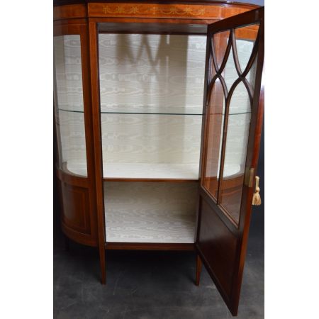 Original edwardianische englische Mahagoni Vitrine antik 1900